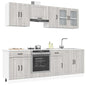 8 peças armário de cozinha conjunto Kalmar cinza sonoma