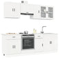 8 peças armário de cozinha conjunto Kalmar branco brilhante