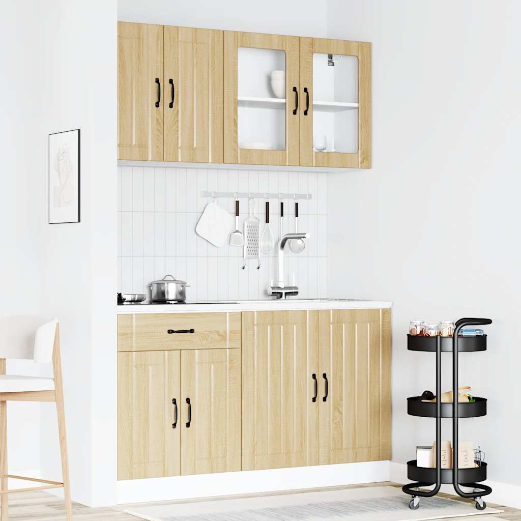 4 peças armário de cozinha conjunto Lucca sonoma carvalho