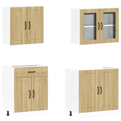 4 peças armário de cozinha conjunto Lucca sonoma carvalho