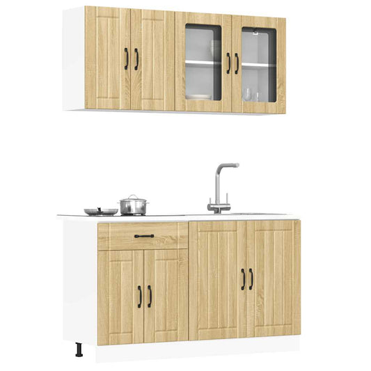 4 peças armário de cozinha conjunto Lucca sonoma carvalho