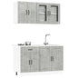 4 peças armário de cozinha conjunto Lucca concreto cinza