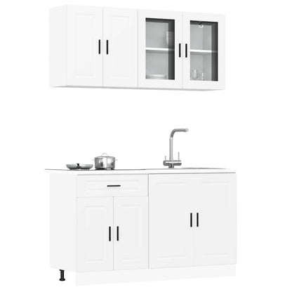 4 peças armário de cozinha conjunto Porto branco