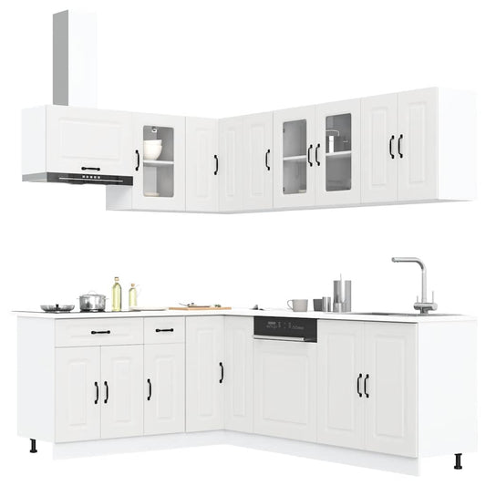 11 peças armário de cozinha conjunto Kalmar branca