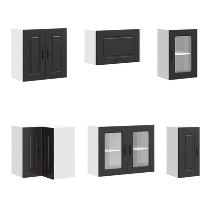 11 peças armário de cozinha conjunto Kalmar preto