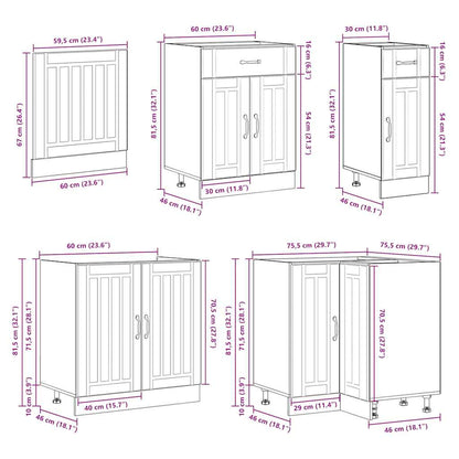 11 peças armário de cozinha conjunto Lucca branco