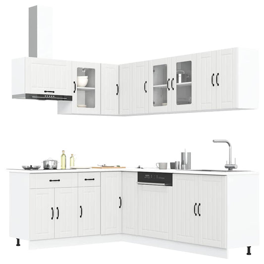 11 peças armário de cozinha conjunto Lucca branco