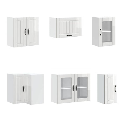 11 peças armário de cozinha conjunto Lucca brilho branco