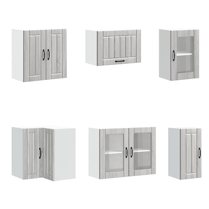 11 peças armário de cozinha conjunto Lucca cinza sonoma