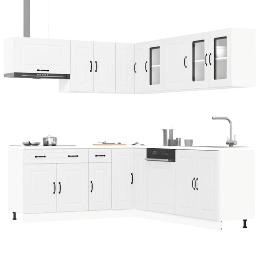 11 peças armário de cozinha conjunto Kalmar branca