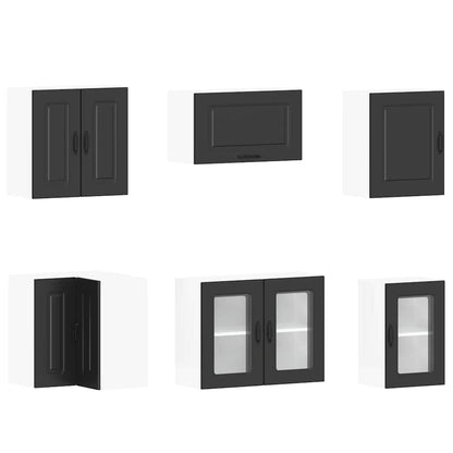 11 peças armário de cozinha conjunto Kalmar preto