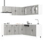 11 peças armário de cozinha conjunto Kalmar cinza sonoma