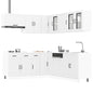 11 peças armário de cozinha conjunto Lucca branco