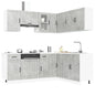 11 peças armário de cozinha conjunto Kalmar concreto cinza