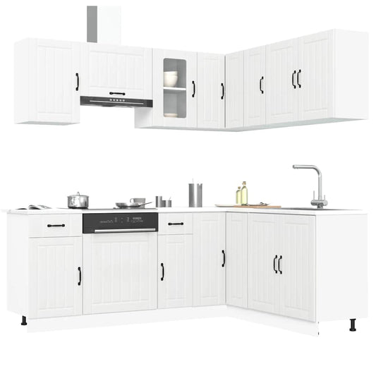 11 peças armário de cozinha conjunto Lucca branco
