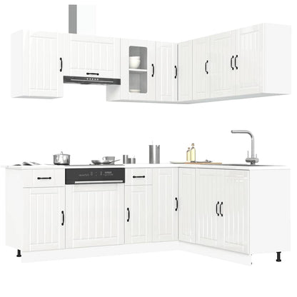 11 peças armário de cozinha conjunto Lucca brilho branco