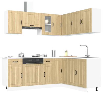 11 peças armário de cozinha conjunto Lucca sonoma carvalho