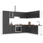 14 peças armário de cozinha conjunto Kalmar preto