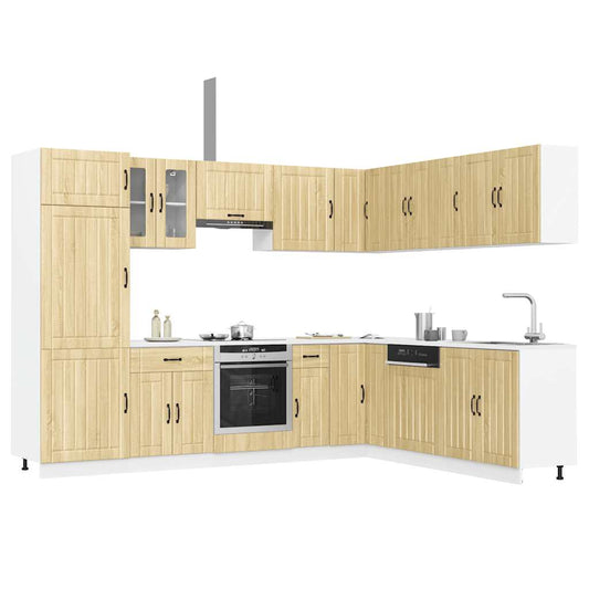14 peças armário de cozinha conjunto Lucca sonoma carvalho