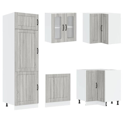 14 peças armário de cozinha conjunto Lucca cinza sonoma