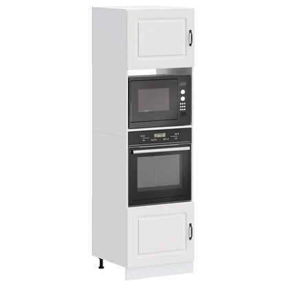 Armários forno 2 pcs Lucca derivados de madeira branco