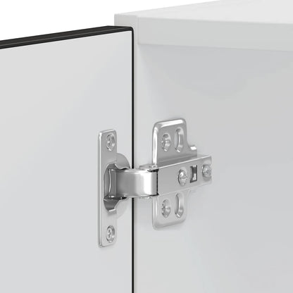 Armários forno 2 pcs Kalmar derivados de madeira preto