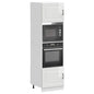 Armários forno 2pcs Kalmar derivados de madeira branco brilhante