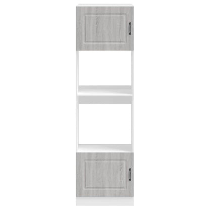 Armários forno 2 pcs Kalmar derivados de madeira cinzento sonoma