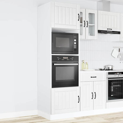 Armários forno 2 pcs Lucca derivados de madeira branco