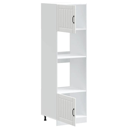 Armários forno 2 pcs Lucca derivados de madeira branco