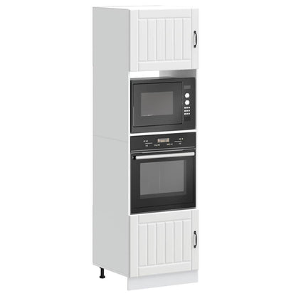 Armários forno 2 pcs Lucca derivados de madeira branco