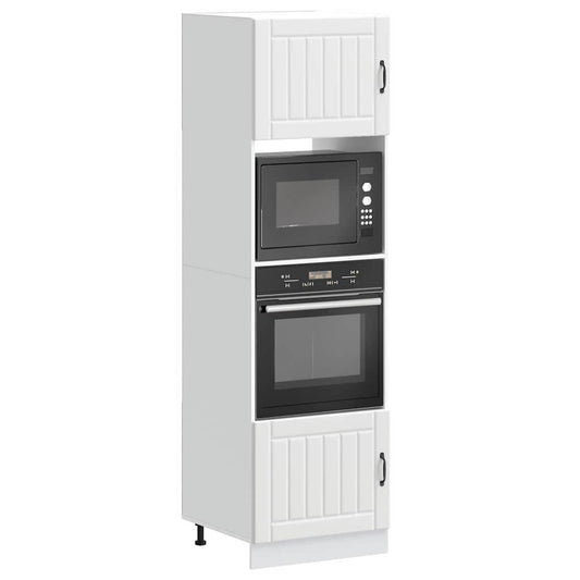 Armários forno 2 pcs Lucca derivados de madeira branco
