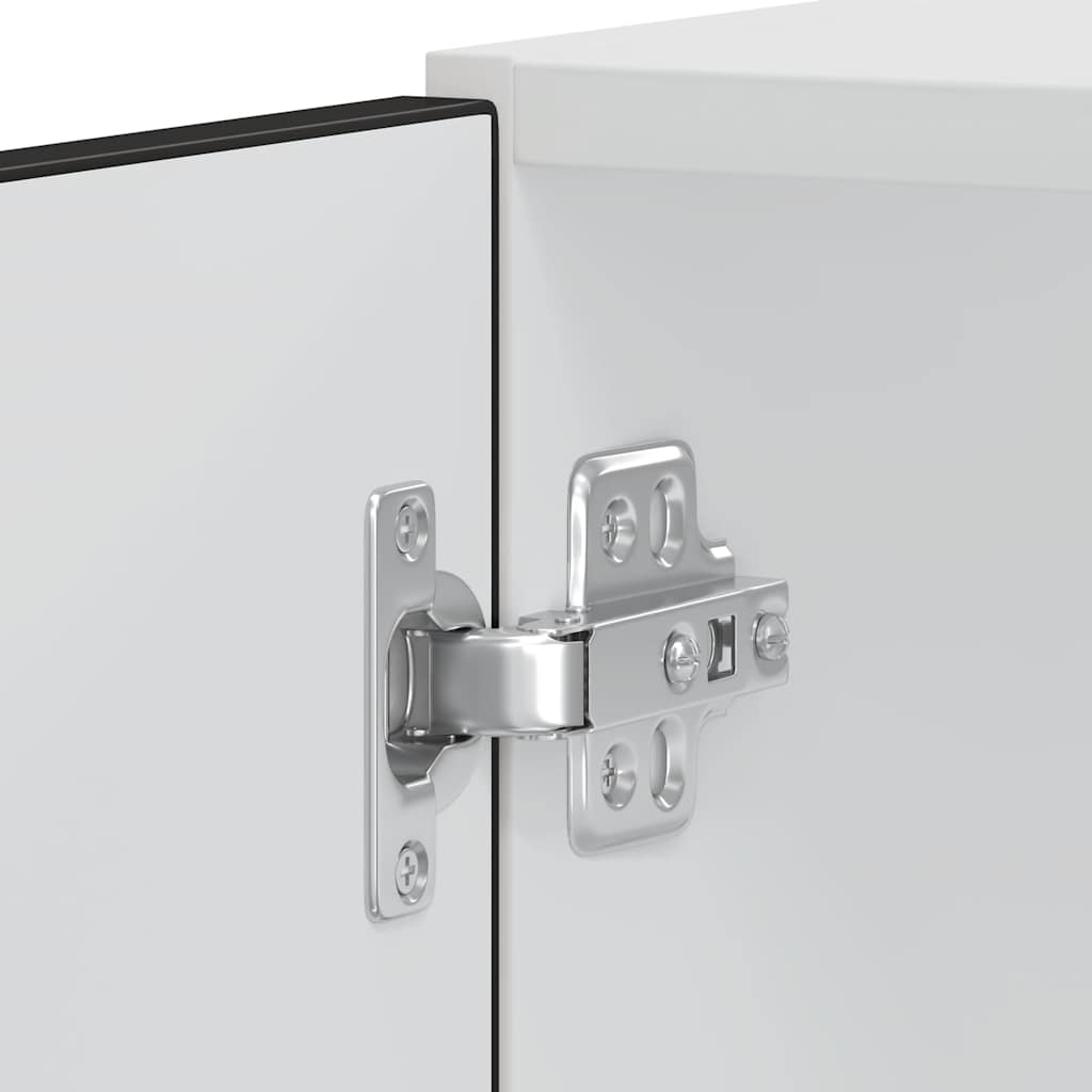Armários forno 2 pcs Lucca derivados de madeira preto