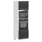 Armários forno 2 pcs Lucca derivados de madeira preto