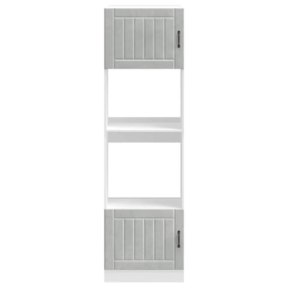 Armários forno 2pcs Lucca derivados madeira cinzento cimento