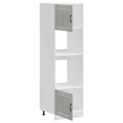 Armários forno 2pcs Lucca derivados madeira cinzento cimento