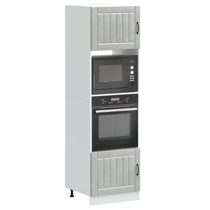 Armários forno 2pcs Lucca derivados madeira cinzento cimento