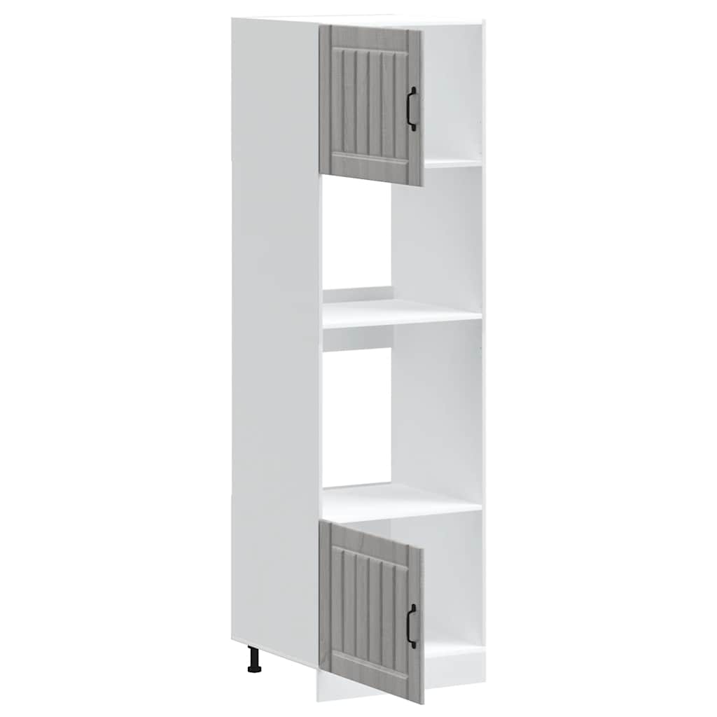 Armários forno 2pcs Kalmar derivados de madeira cinzento sonoma