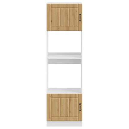 Armários forno 2pcs Lucca derivados madeira carvalho artisiano
