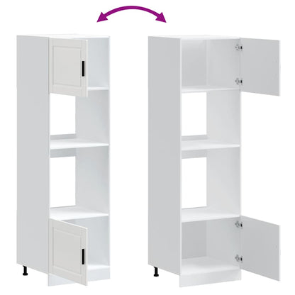 Armários forno 2 pcs Porto derivados de madeira branco