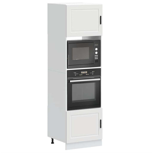 Armários forno 2 pcs Porto derivados de madeira branco