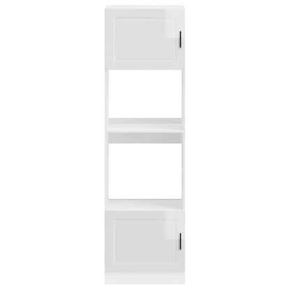 Armários forno 2pcs Porto derivados de madeira branco brilhante