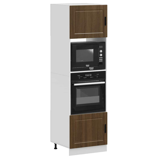 Armários forno 2 pcs Porto derivados madeira carvalho castanho