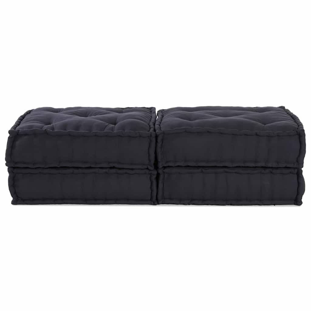 Sofá Modular Manual 2 pcs Antracite 70 x 70 x 36 cm tecido