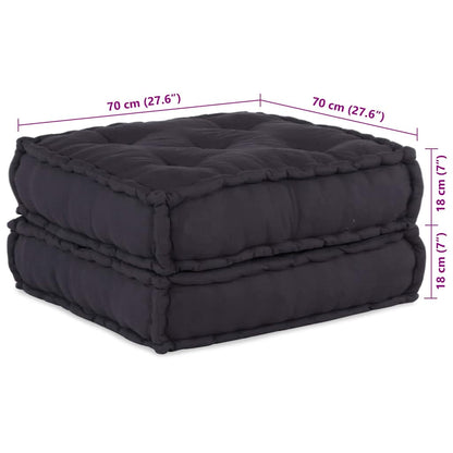 Sofá Modular Manual 2 pcs Antracite 70 x 70 x 36 cm tecido