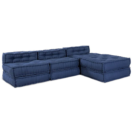 Sofá Modular Manual 4 pcs Índigo 70 x 70 x 56 cm tecido