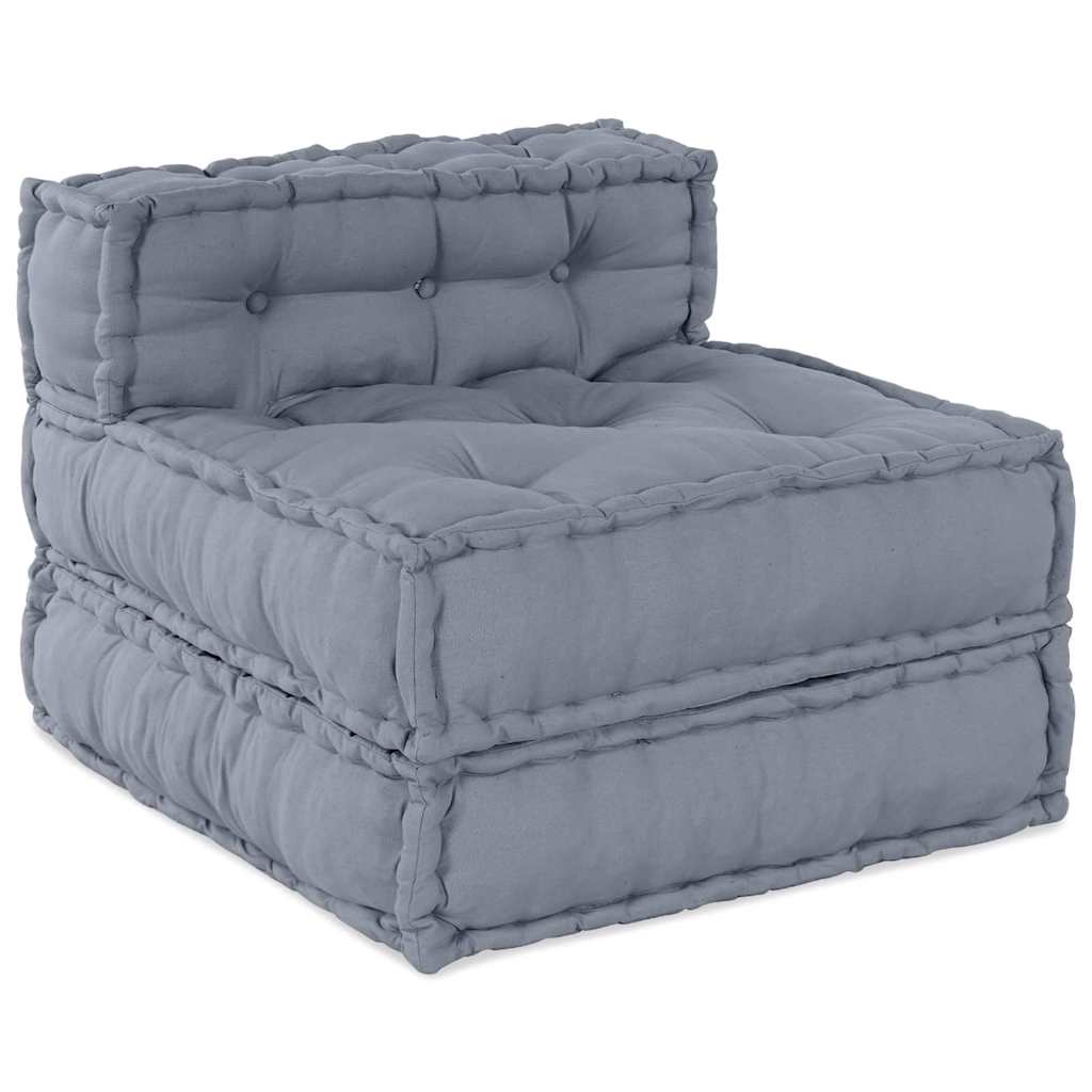 Sofá Modular Manual 4 pcs Cinzeto 70 x 70 x 56 cm tecido