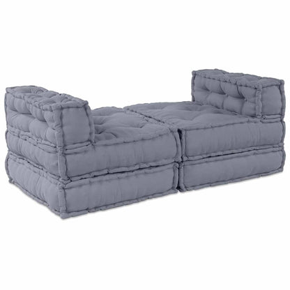 Sofá Modular Manual 4 pcs Cinzeto 70 x 70 x 56 cm tecido