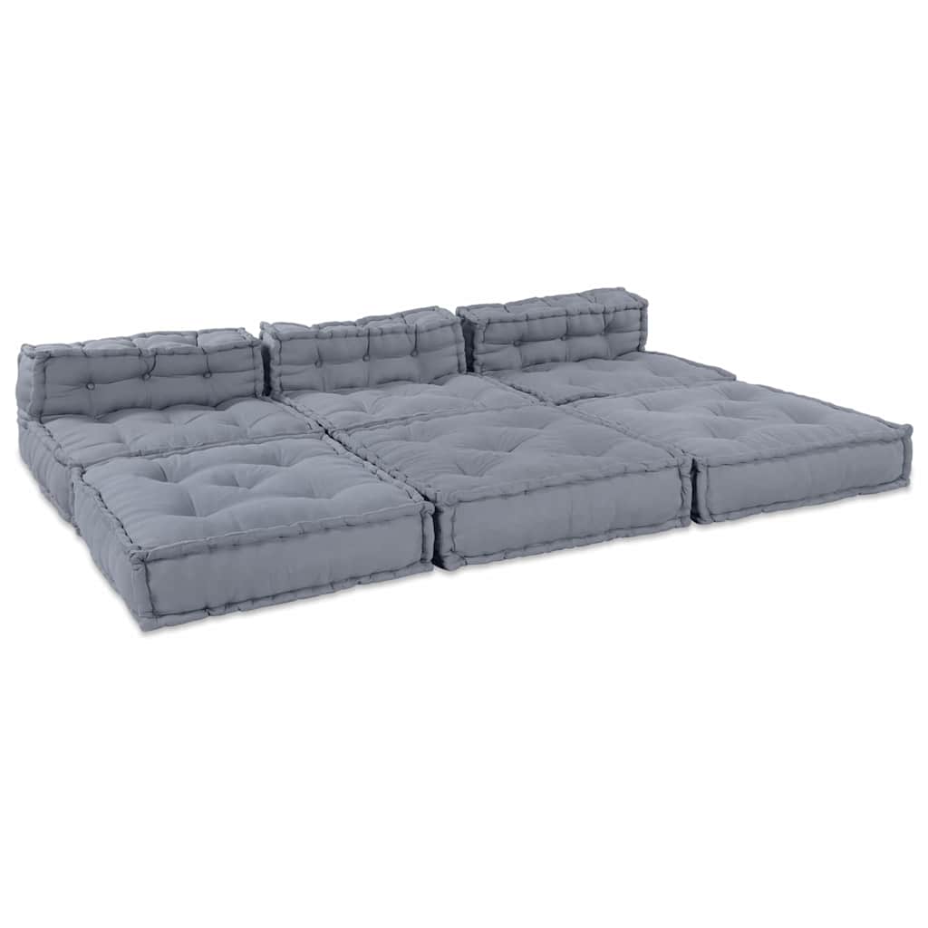 Sofá Modular Manual 4 pcs Cinzeto 70 x 70 x 56 cm tecido