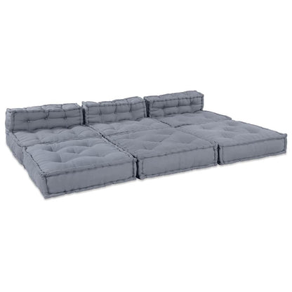 Sofá Modular Manual 4 pcs Cinzeto 70 x 70 x 56 cm tecido
